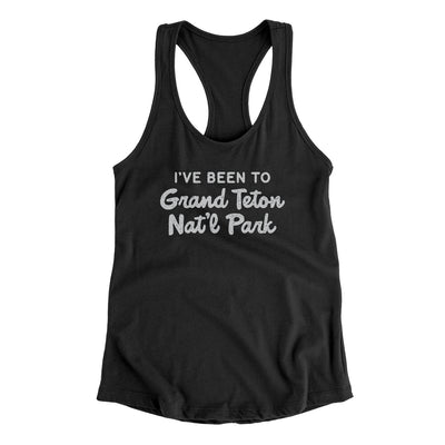 I've Been To Grand Teton National Park Women's Racerback Tank-Black-Allegiant Goods Co. Vintage Sports Apparel