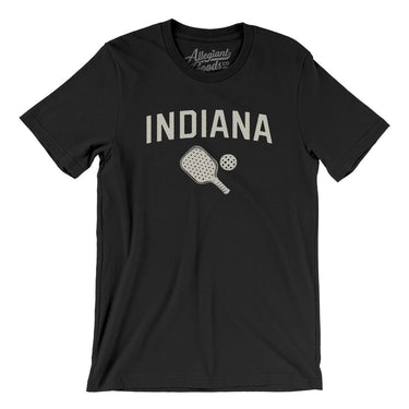 Indiana Pickleball Men/Unisex T-Shirt-Black-Allegiant Goods Co. Vintage Sports Apparel