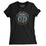 Jackson Wyoming Retro Badge Women's T-Shirt-Black-Allegiant Goods Co. Vintage Sports Apparel