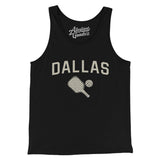 Dallas Pickleball Men/Unisex Tank Top-Black-Allegiant Goods Co. Vintage Sports Apparel