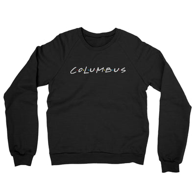 Columbus Friends Midweight French Terry Crewneck Sweatshirt-Black-Allegiant Goods Co. Vintage Sports Apparel