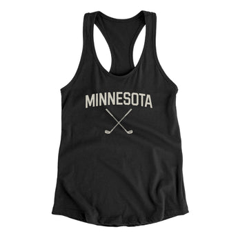 Minnesota Golf Women's Racerback Tank-Black-Allegiant Goods Co. Vintage Sports Apparel