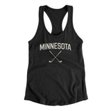 Minnesota Golf Women's Racerback Tank-Black-Allegiant Goods Co. Vintage Sports Apparel