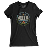 Lake George New York Retro Badge Women's T-Shirt-Black-Allegiant Goods Co. Vintage Sports Apparel