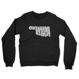Oklahoma State Shape Text Midweight French Terry Crewneck Sweatshirt-Black-Allegiant Goods Co. Vintage Sports Apparel