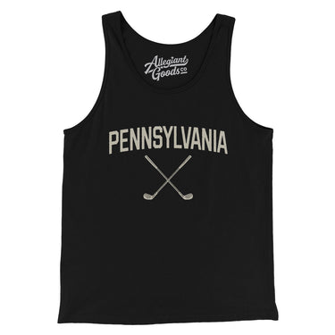 Pennsylvania Golf Men/Unisex Tank Top-Black-Allegiant Goods Co. Vintage Sports Apparel