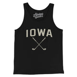 Iowa Golf Men/Unisex Tank Top-Black-Allegiant Goods Co. Vintage Sports Apparel