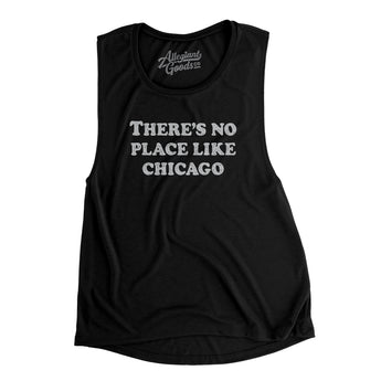 There's No Place Like Chicago Women's Flowey Scoopneck Muscle Tank-Allegiant Goods Co. Vintage Sports Apparel