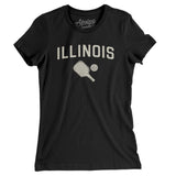 Illinois Pickleball Women's T-Shirt-Black-Allegiant Goods Co. Vintage Sports Apparel