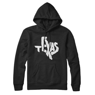 Texas State Shape Text Hoodie-Allegiant Goods Co. Vintage Sports Apparel