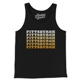 Pittsburgh Repeat Men/Unisex Tank Top-Black-Allegiant Goods Co. Vintage Sports Apparel