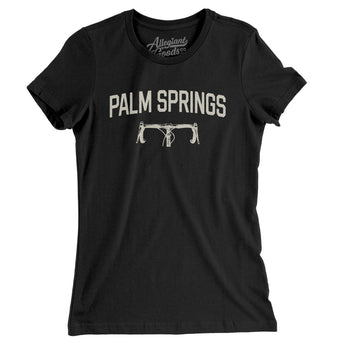 Palm Springs Cycling Women's T-Shirt-Black-Allegiant Goods Co. Vintage Sports Apparel