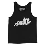 Kentucky State Shape Text Men/Unisex Tank Top-Black-Allegiant Goods Co. Vintage Sports Apparel