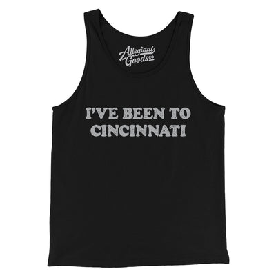 I've Been To Cincinnati Men/Unisex Tank Top-Black-Allegiant Goods Co. Vintage Sports Apparel