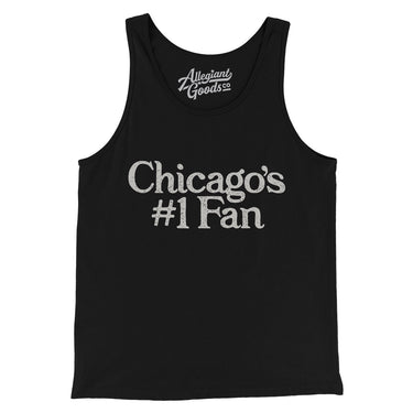 Chicago's Number 1 Fan Men/Unisex Tank Top-Black-Allegiant Goods Co. Vintage Sports Apparel