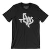 Texas State Shape Text Men/Unisex T-Shirt-Black-Allegiant Goods Co. Vintage Sports Apparel