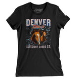 Denver Football Throwback Mascot Women's T-Shirt-Allegiant Goods Co. Vintage Sports Apparel