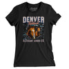 Denver Football Throwback Mascot Women's T-Shirt-Black-Allegiant Goods Co. Vintage Sports Apparel