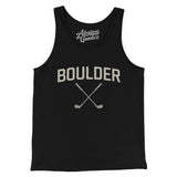 Boulder Golf Men/Unisex Tank Top-Black-Allegiant Goods Co. Vintage Sports Apparel