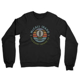Mccall Idaho Retro Badge Midweight French Terry Crewneck Sweatshirt-Black-Allegiant Goods Co. Vintage Sports Apparel