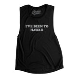 I've Been To Hawaii Women's Flowey Scoopneck Muscle Tank-Black-Allegiant Goods Co. Vintage Sports Apparel