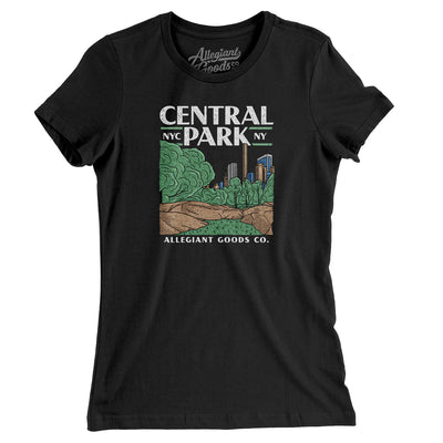 Central Park Women's T-Shirt-Black-Allegiant Goods Co. Vintage Sports Apparel