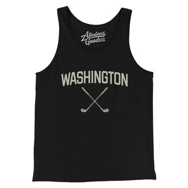 Washington Golf Men/Unisex Tank Top-Black-Allegiant Goods Co. Vintage Sports Apparel