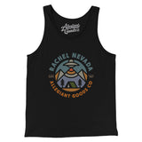 Rachel Nevada Retro Badge Men/Unisex Tank Top-Black-Allegiant Goods Co. Vintage Sports Apparel