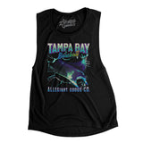 Tampa Bay Baseball Throwback Mascot Women's Flowey Scoopneck Muscle Tank-Allegiant Goods Co. Vintage Sports Apparel