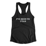 I've Been To Utah Women's Racerback Tank-Black-Allegiant Goods Co. Vintage Sports Apparel