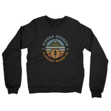 Alvord Oregon Retro Badge Midweight French Terry Crewneck Sweatshirt-Black-Allegiant Goods Co. Vintage Sports Apparel