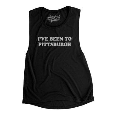 I've Been To Pittsburgh Women's Flowey Scoopneck Muscle Tank-Black-Allegiant Goods Co. Vintage Sports Apparel