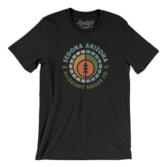 Sedona Arizona Retro Badge Men/Unisex T-Shirt-Black-Allegiant Goods Co. Vintage Sports Apparel