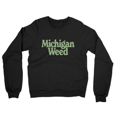 Michigan Weed Midweight French Terry Crewneck Sweatshirt-Allegiant Goods Co. Vintage Sports Apparel