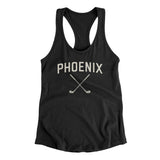 Phoenix Golf Women's Racerback Tank-Black-Allegiant Goods Co. Vintage Sports Apparel