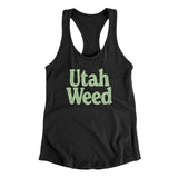 Utah Weed Women's Racerback Tank-Black-Allegiant Goods Co. Vintage Sports Apparel