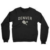 Denver Pickleball Midweight French Terry Crewneck Sweatshirt-Black-Allegiant Goods Co. Vintage Sports Apparel