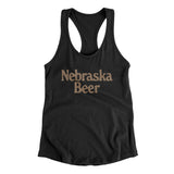 Nebraska Beer Women's Racerback Tank-Black-Allegiant Goods Co. Vintage Sports Apparel