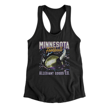 Minnesota Football Throwback Mascot Women's Racerback Tank-Allegiant Goods Co. Vintage Sports Apparel