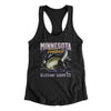 Minnesota Football Throwback Mascot Women's Racerback Tank-Black-Allegiant Goods Co. Vintage Sports Apparel