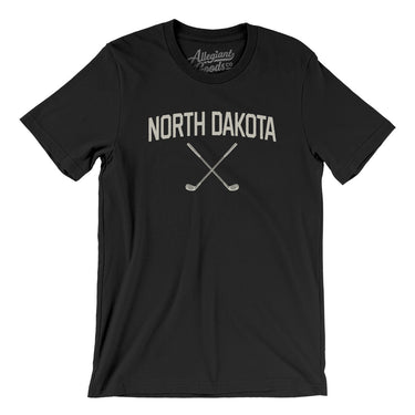 North Dakota Golf Men/Unisex T-Shirt-Black-Allegiant Goods Co. Vintage Sports Apparel