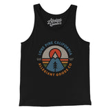 Lone Pine California Retro Badge Men/Unisex Tank Top-Black-Allegiant Goods Co. Vintage Sports Apparel