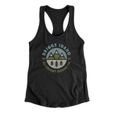 Driggs Idaho Retro Badge Women's Racerback Tank-Allegiant Goods Co. Vintage Sports Apparel