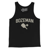 Bozeman Pickleball Men/Unisex Tank Top-Black-Allegiant Goods Co. Vintage Sports Apparel