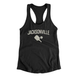 Jacksonville Pickleball Women's Racerback Tank-Black-Allegiant Goods Co. Vintage Sports Apparel