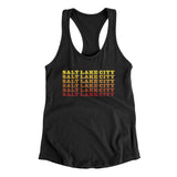 Salt Lake City Repeat Women's Racerback Tank-Black-Allegiant Goods Co. Vintage Sports Apparel