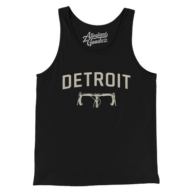 Detroit Cycling Men/Unisex Tank Top-Black-Allegiant Goods Co. Vintage Sports Apparel