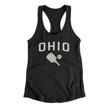 Ohio Pickleball Women's Racerback Tank-Black-Allegiant Goods Co. Vintage Sports Apparel