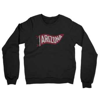 Arizona Pennant Midweight French Terry Crewneck Sweatshirt-Black-Allegiant Goods Co. Vintage Sports Apparel