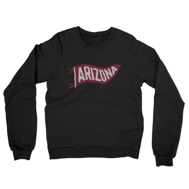 Arizona Pennant Midweight French Terry Crewneck Sweatshirt-Black-Allegiant Goods Co. Vintage Sports Apparel